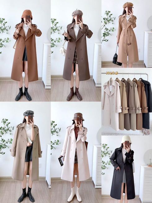 Women Casual Long Trench Coat